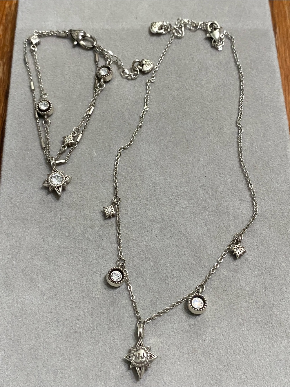 Brighton Silver-Tone Star Pendant Necklace with Clear Stones & Bracelet Set